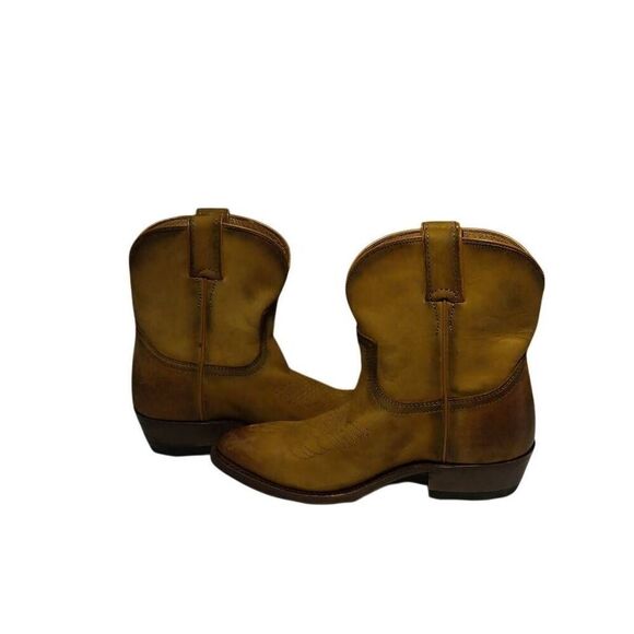 Frye Boots Billy Short Cognac Cowgirl Boots Women's Size 6 - Picture 4 of 14